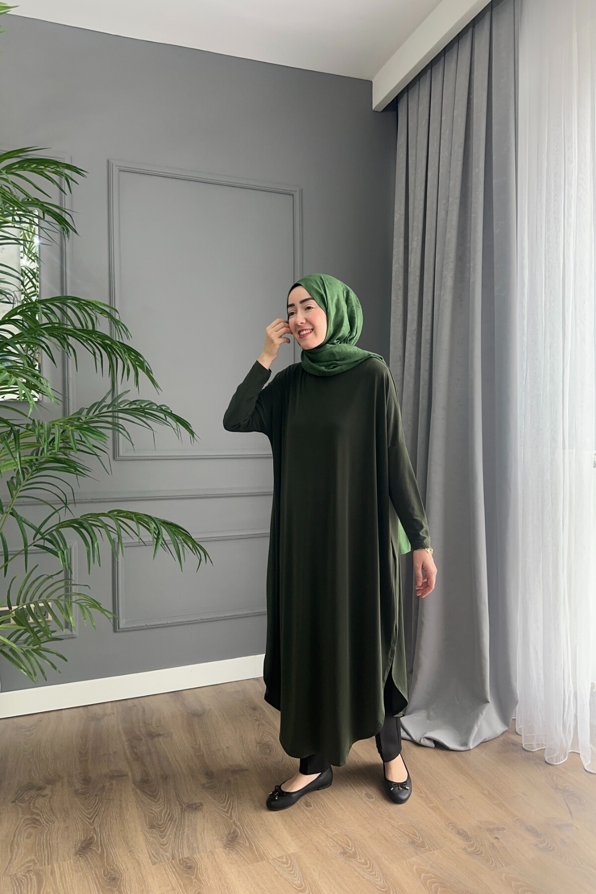 SANDY ŞALVAR TUNİK 1735 HAKİ