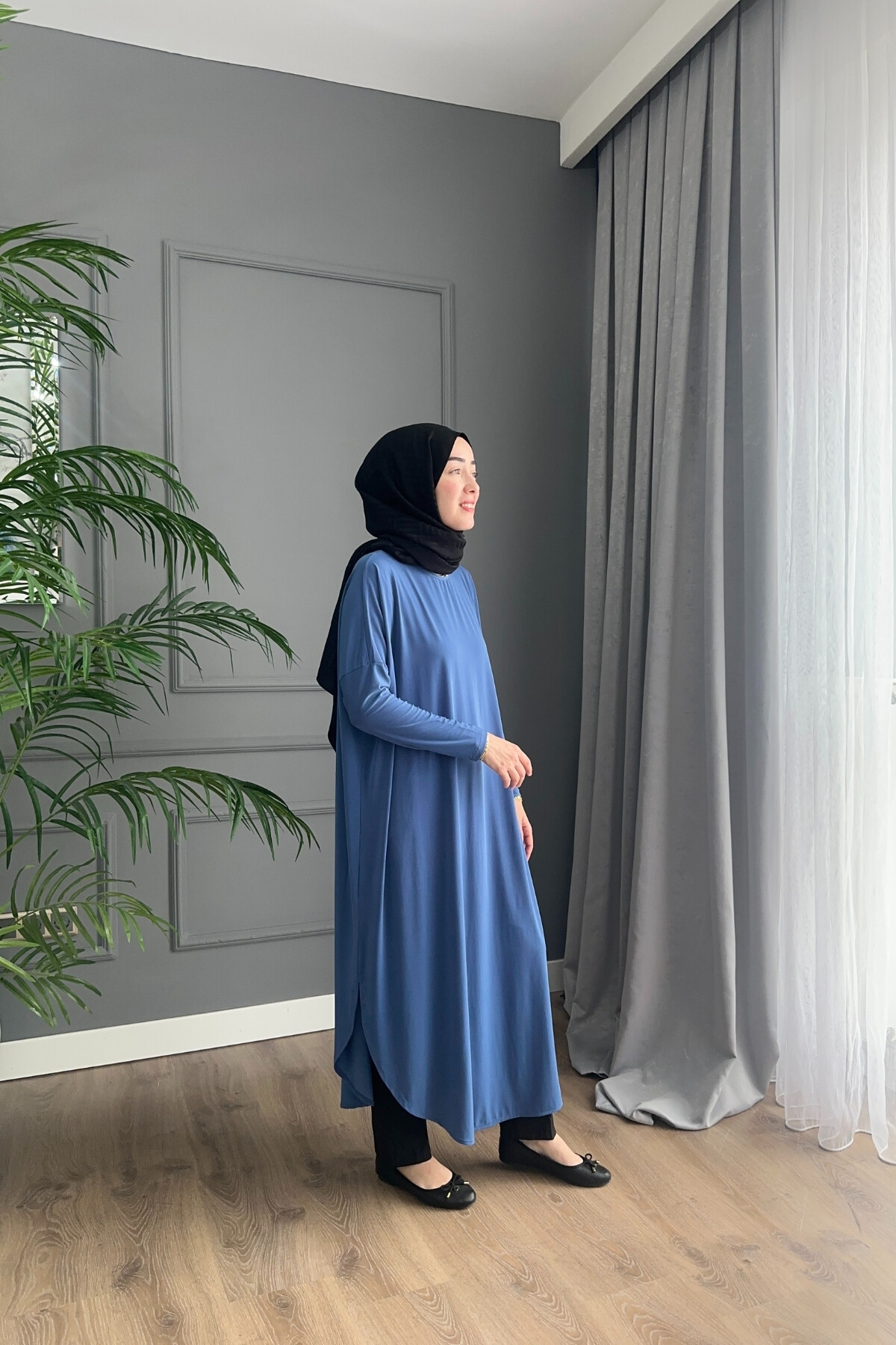 SANDY ŞALVAR TUNİK 1735 İNDİGO