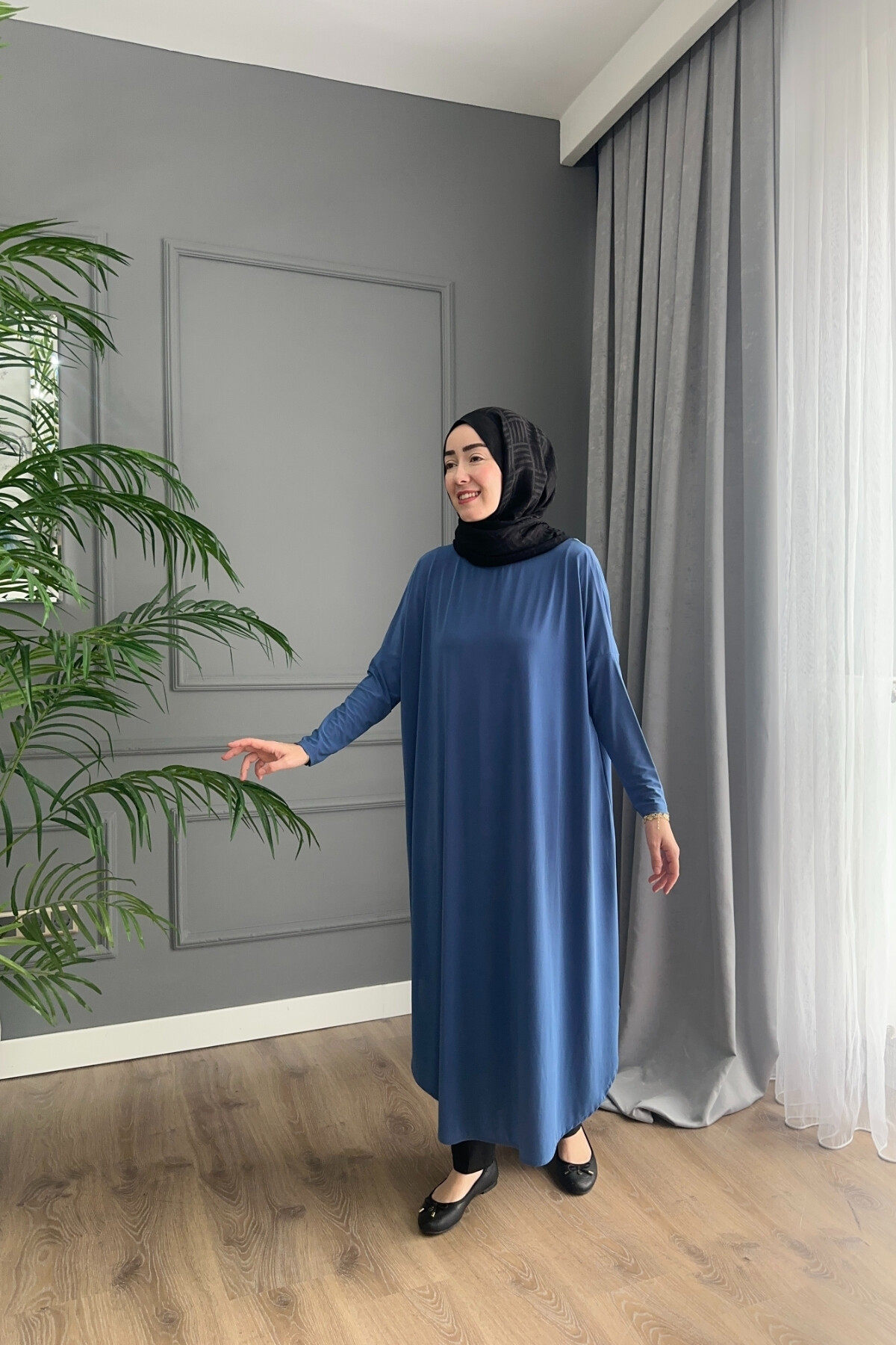 SANDY ŞALVAR TUNİK 1735 İNDİGO