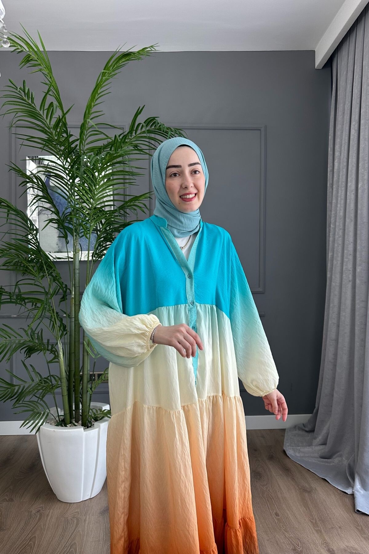 SANSA MODEL MANGO KUMAŞ  ELBİSE MAVİ