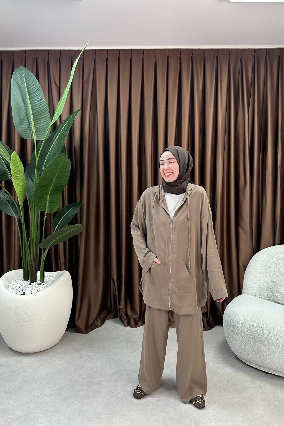 TENSEL KUMAŞ EFİL TAKIM 2074 CAMEL 