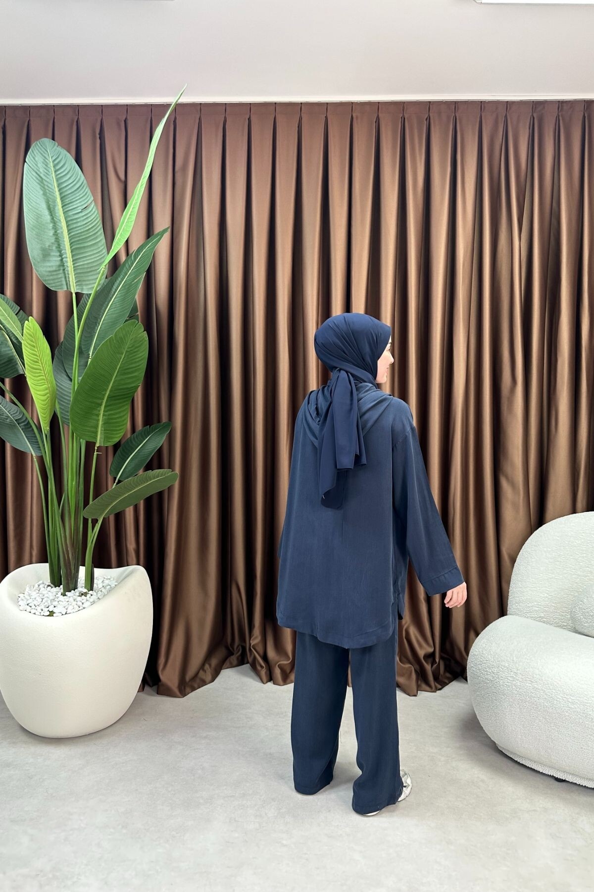 TENSEL KUMAŞ EFİL TAKIM 2074 LACİVERT 