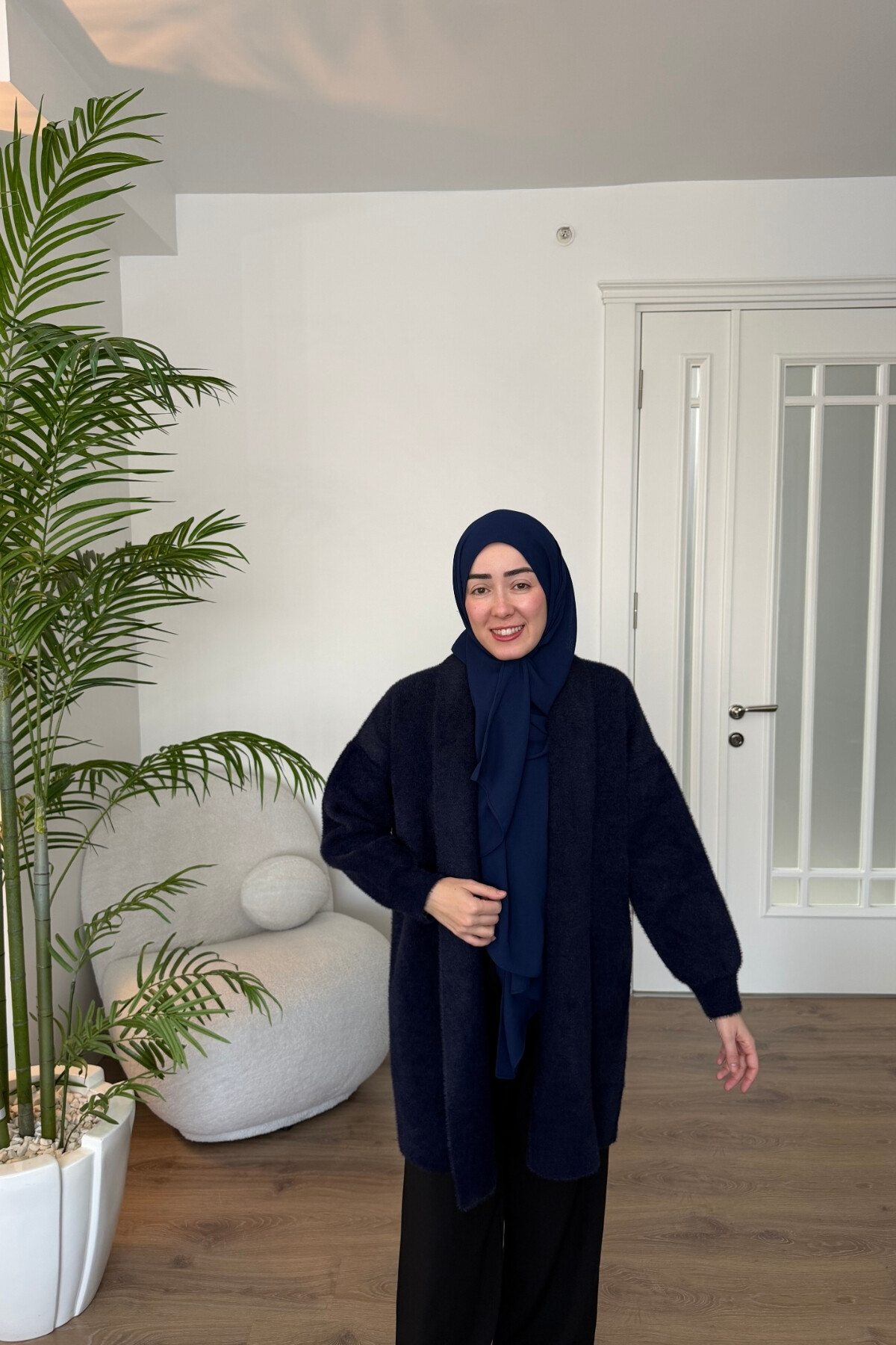 Angora Kısa Hırka Lacivert