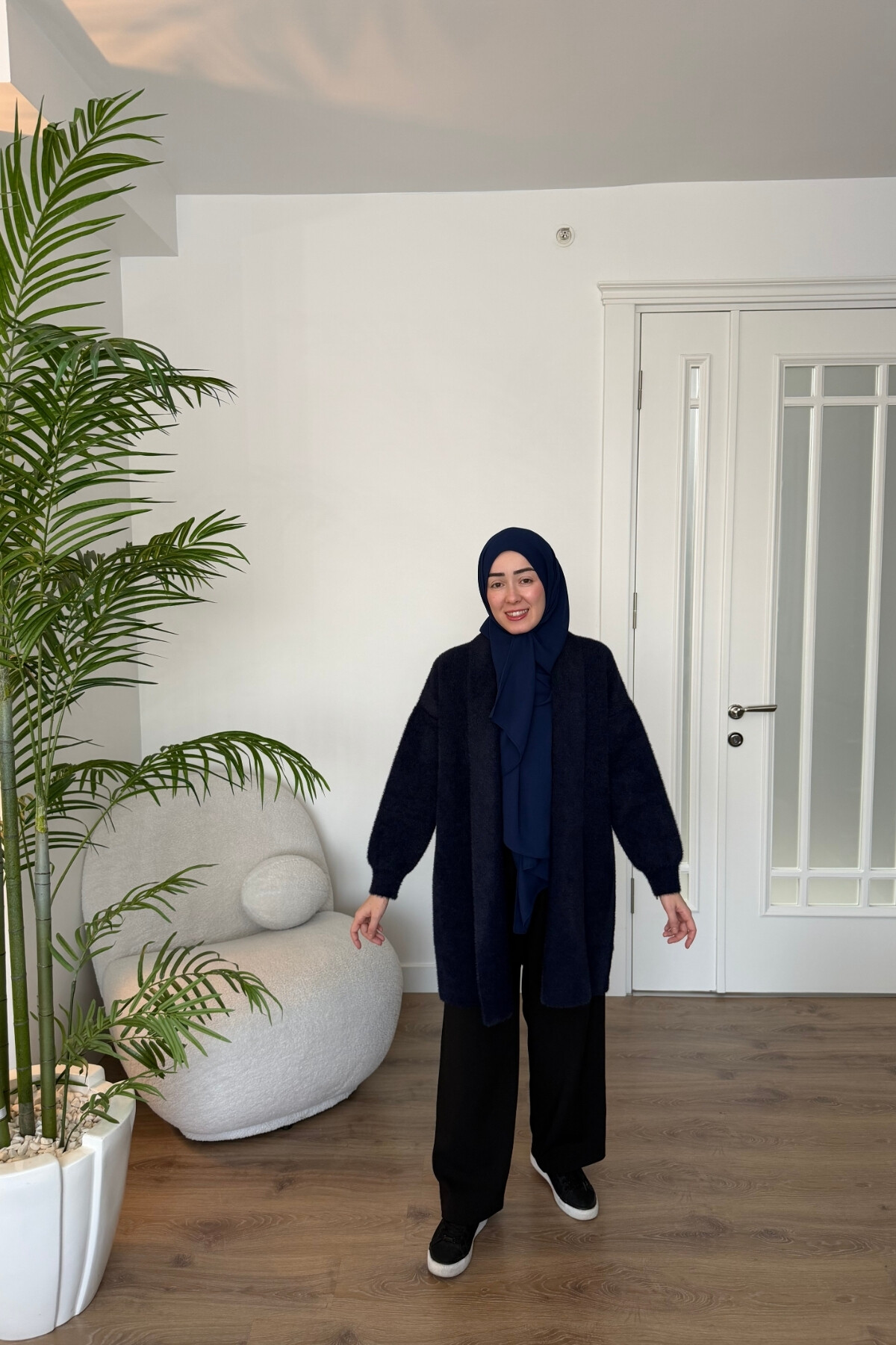 Angora Kısa Hırka Lacivert