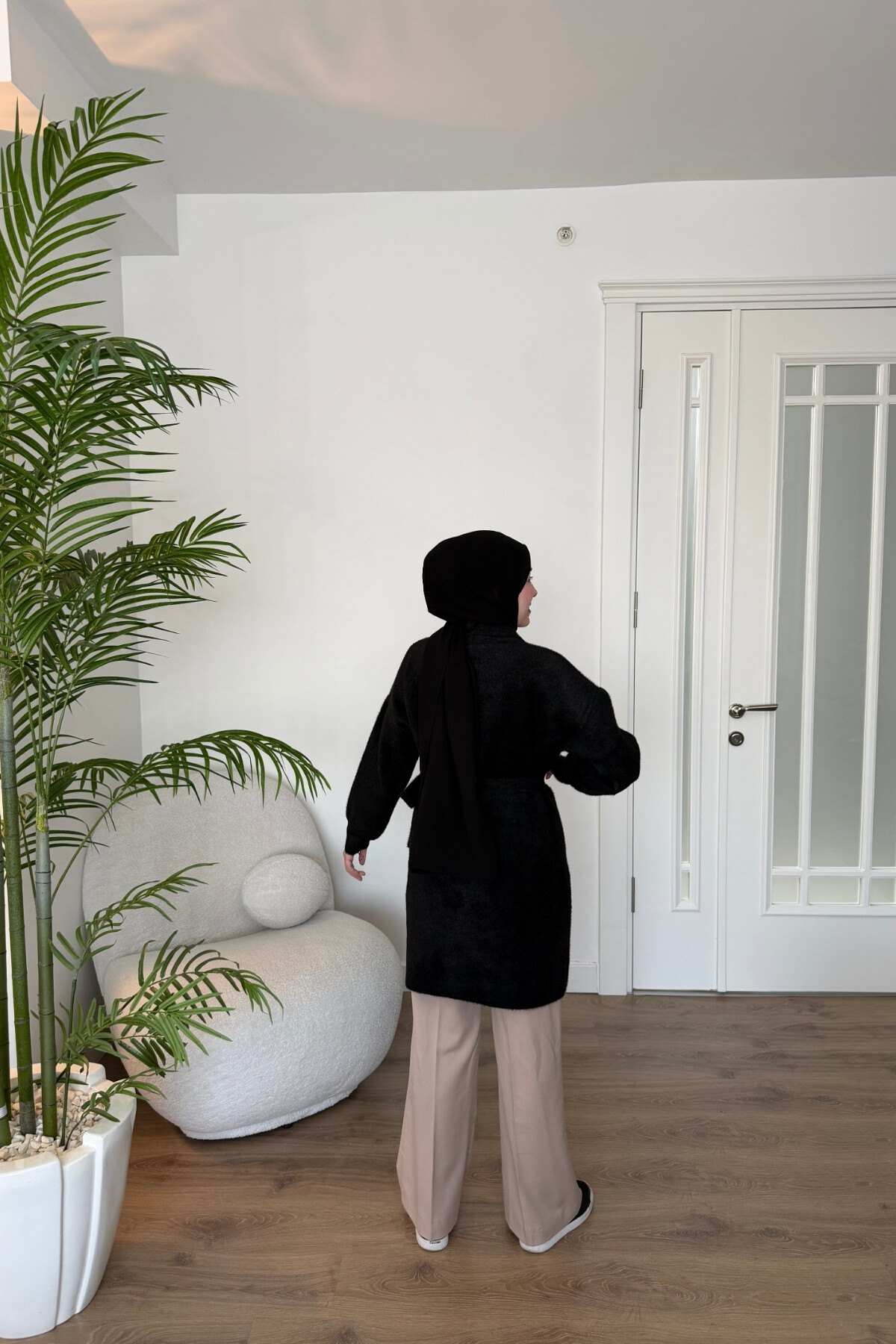 Angora Kısa Hırka Siyah