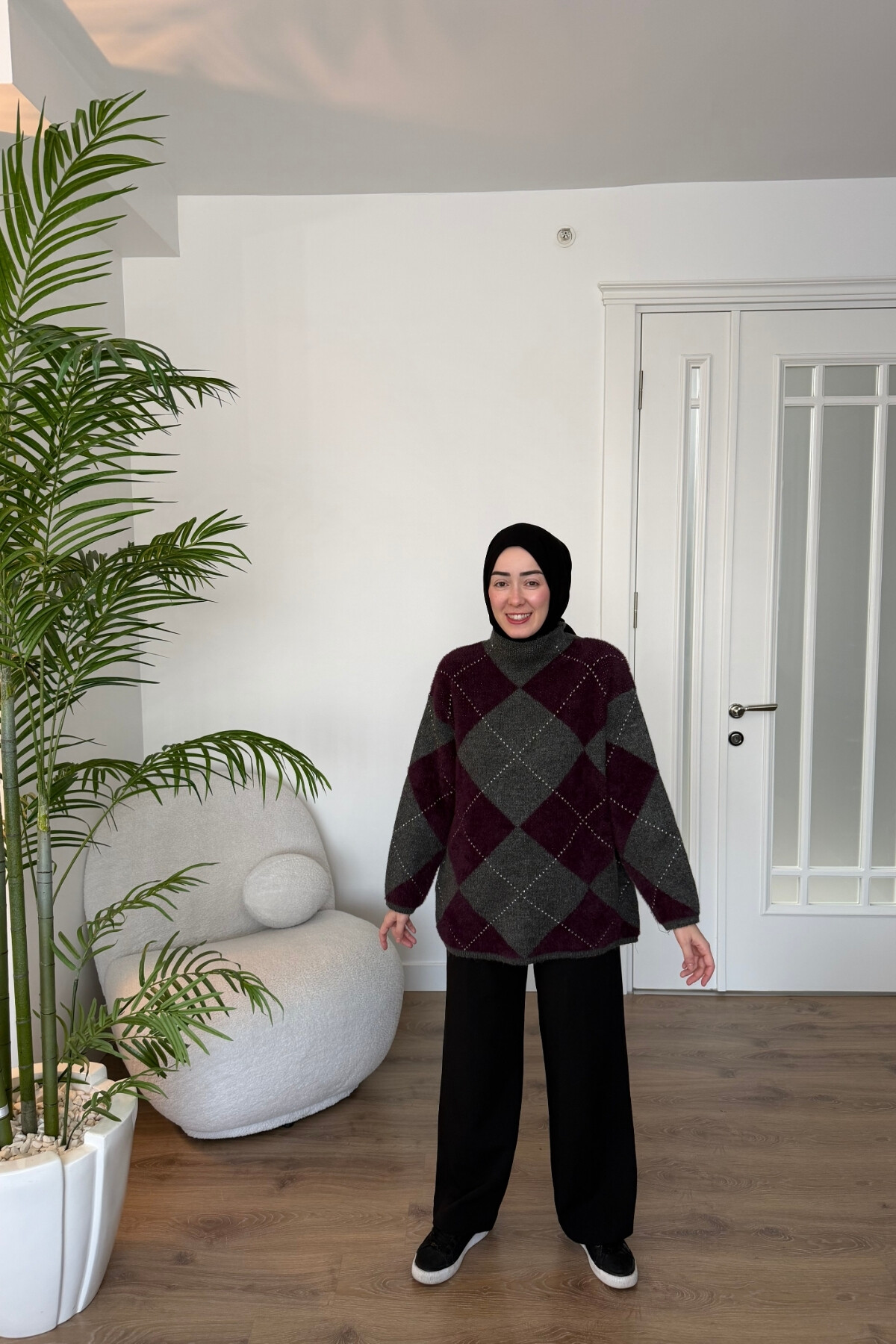 Baklava Dilim Kazak Bordo