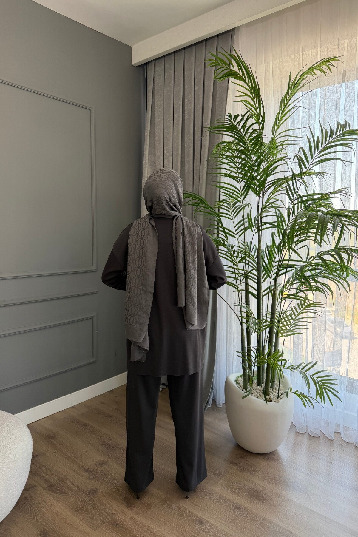 BİYELİ OYSHO PANTALONLU TAKIM 4421 ANTRASİT