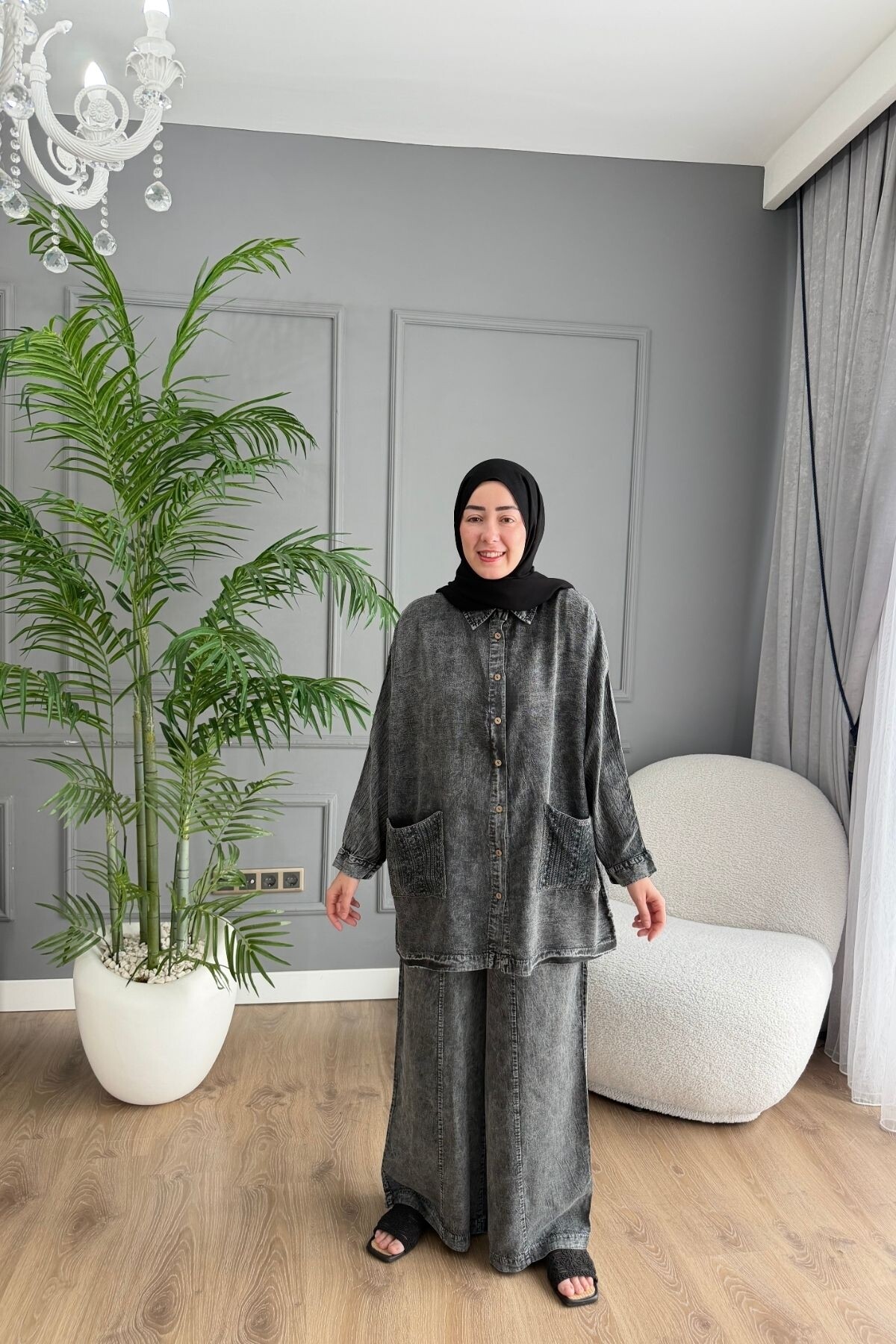 CEBİ DANTELLİ PREMİUM TENSEL  TAKIM 7521 SİYAH