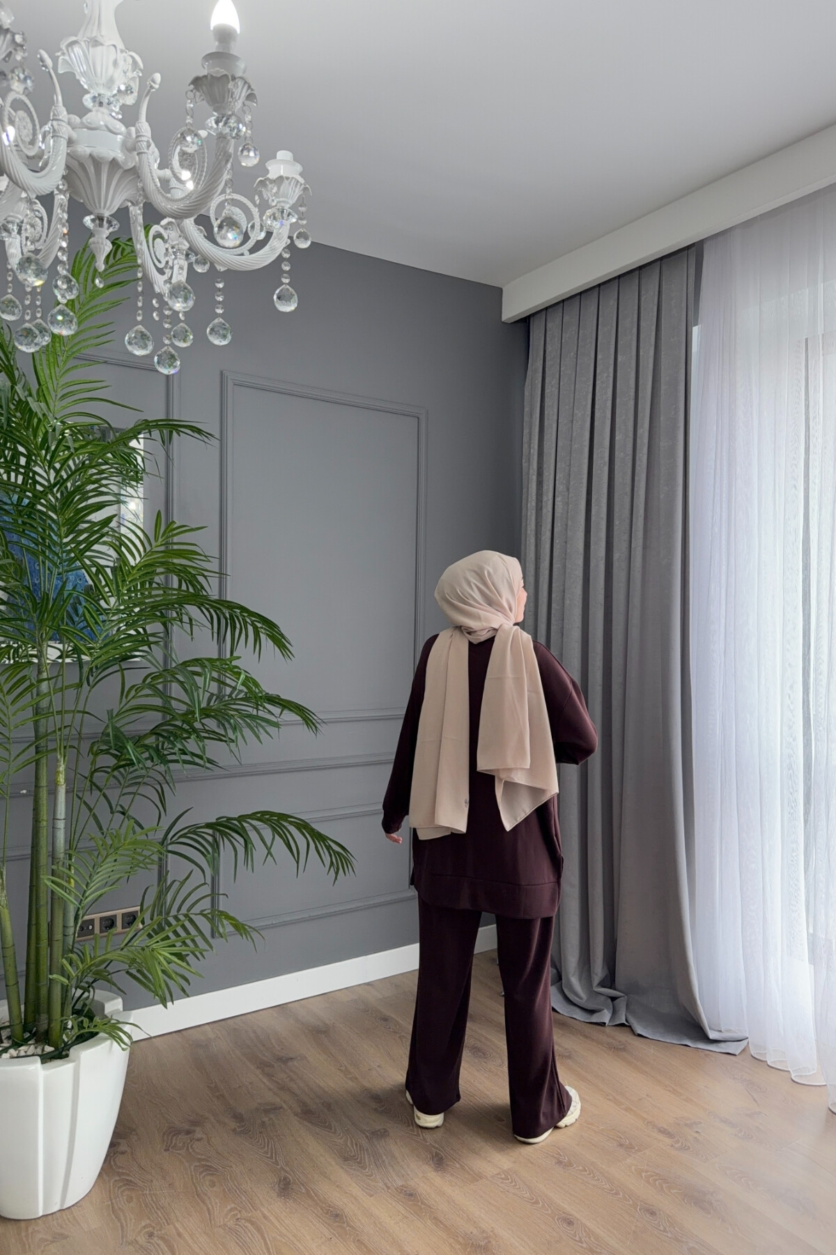 DÜZ BİYELİ OYSHO TAKIM 4402 KAHVE