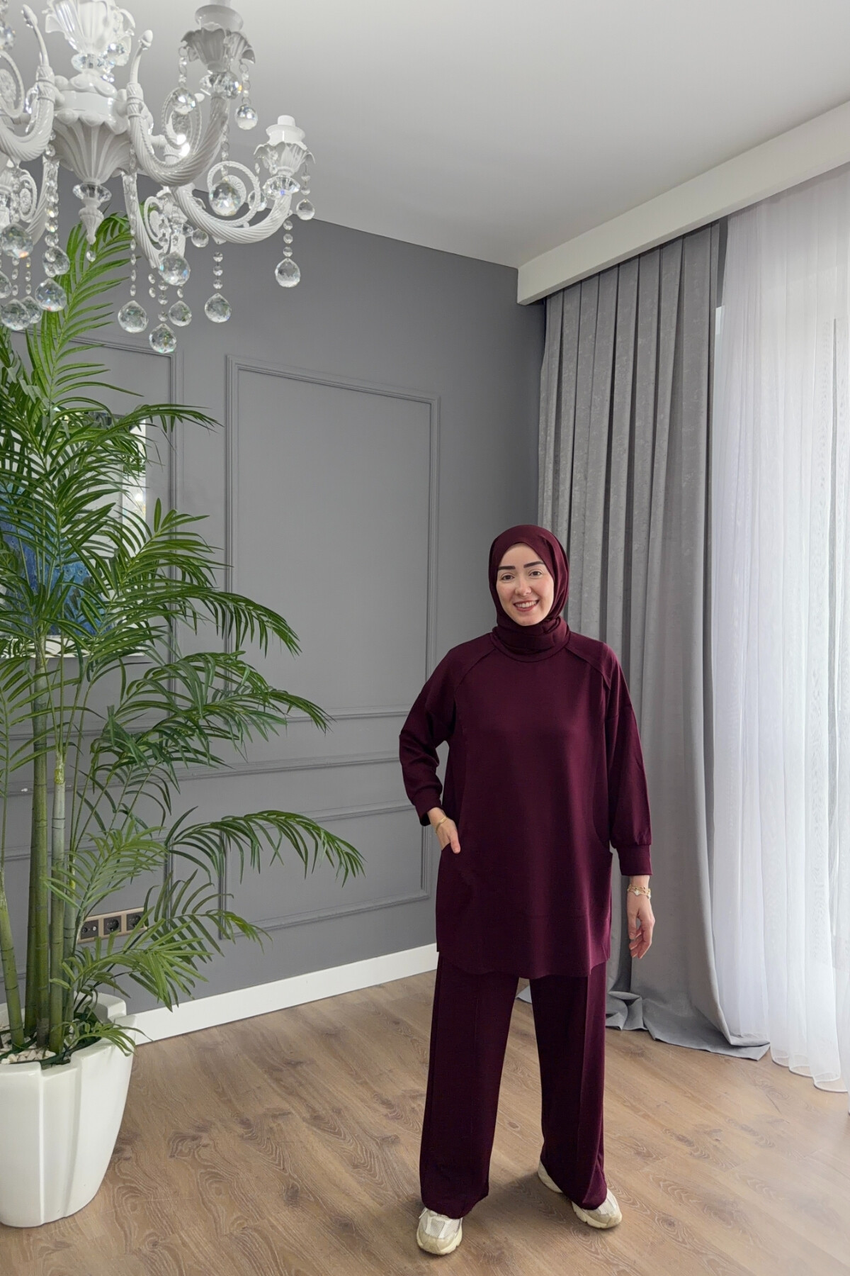 EFLİN OYSHO TAKIM 4401 BORDO