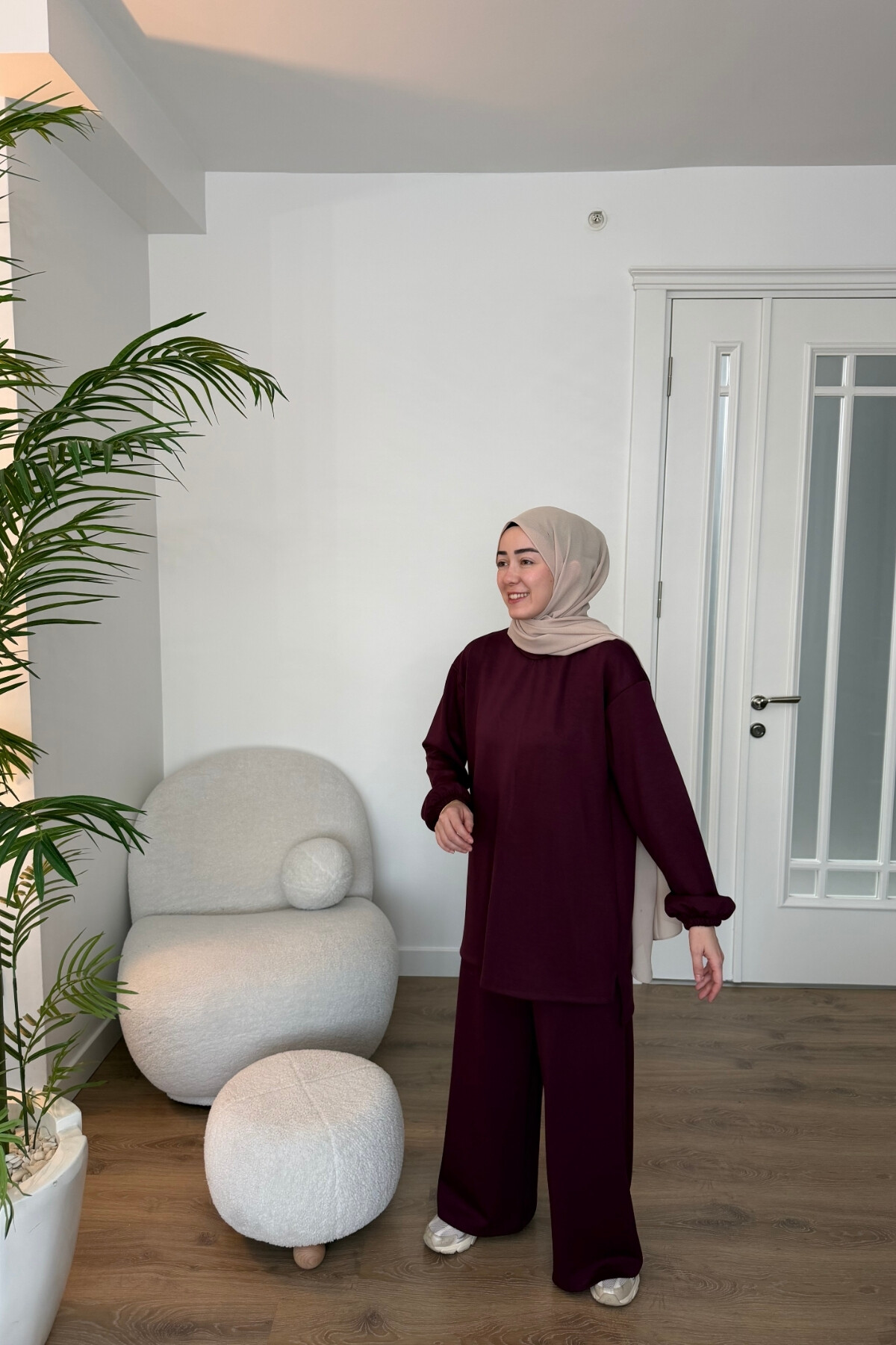 EFNAN OYSHO PANTALON TAKIM BORDO 4411