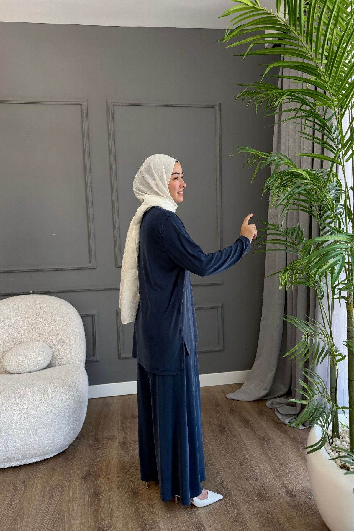 ETEK PANTALON OYSHO TAKIM 4427 İNDİGO