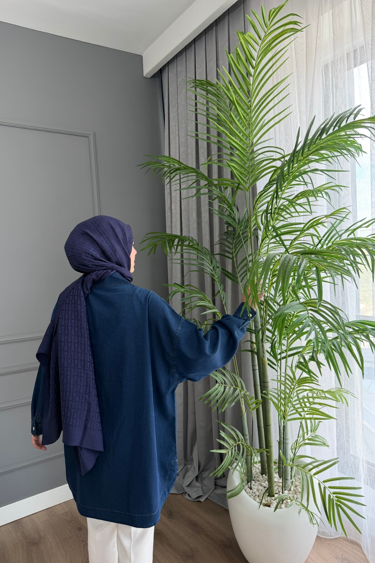 FERMUARLI KOT KAP 5647 LACİVERT