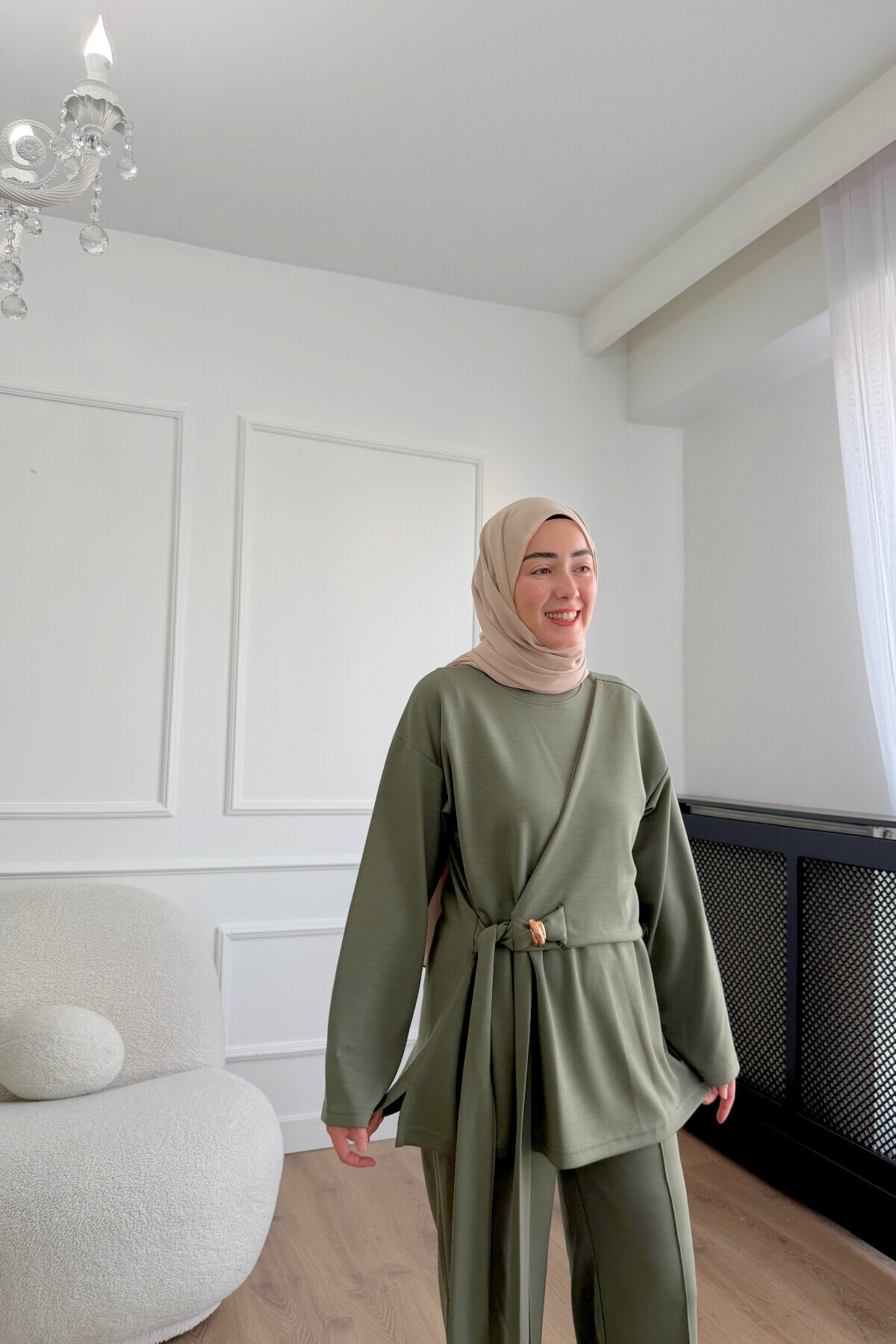 Kuaklı Oysho Kumaş İkili Takım 2018 HAKİ