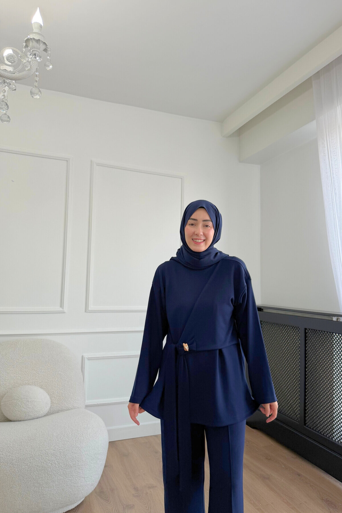 Kuaklı Oysho Kumaş İkili Takım 2018 LACİVERT