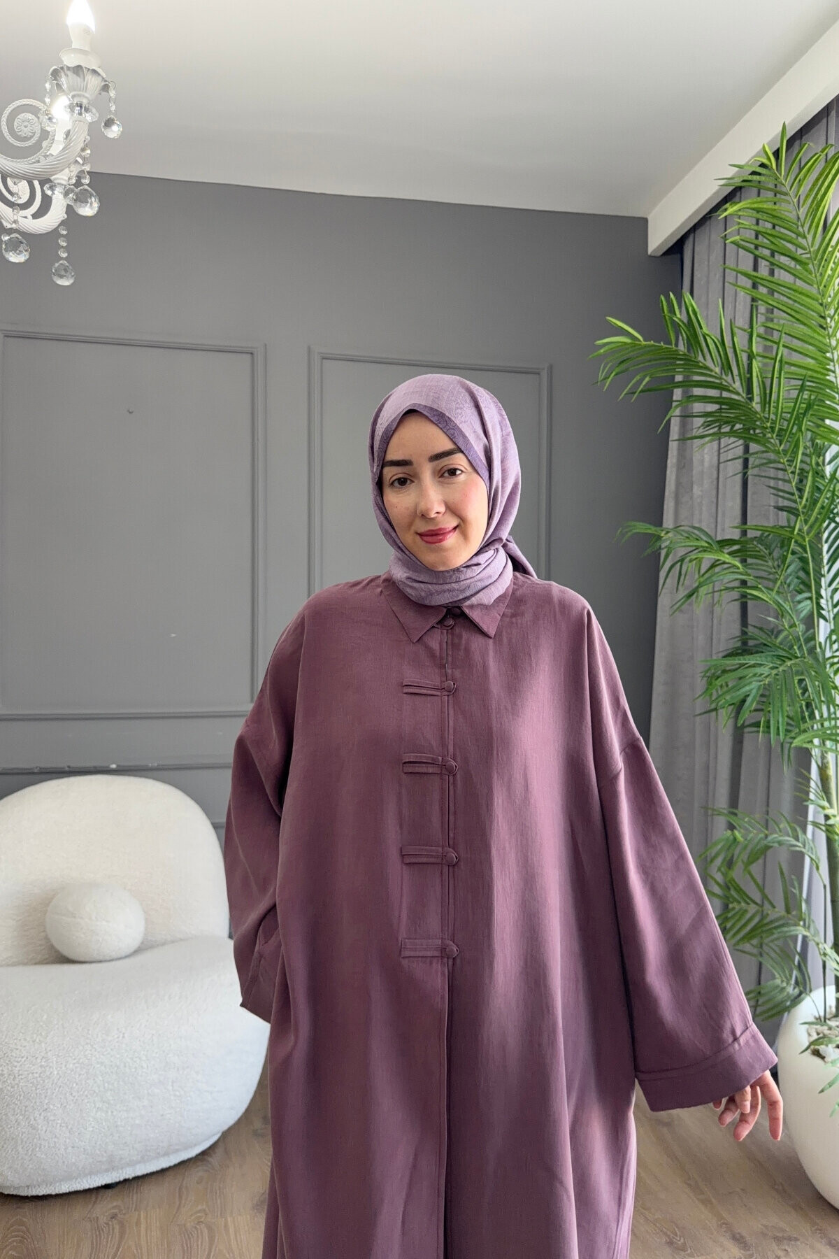 KURBAĞA DÜĞME DETAYLI PREMİUM MODAL TAKIM 6605 GÜL