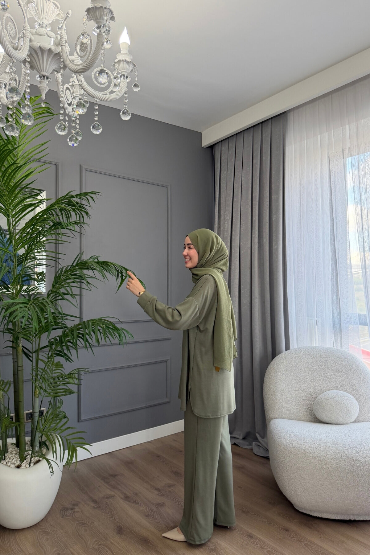 Oval Kesim Cımalı İkili Oysho Takım 2001 HAKİ
