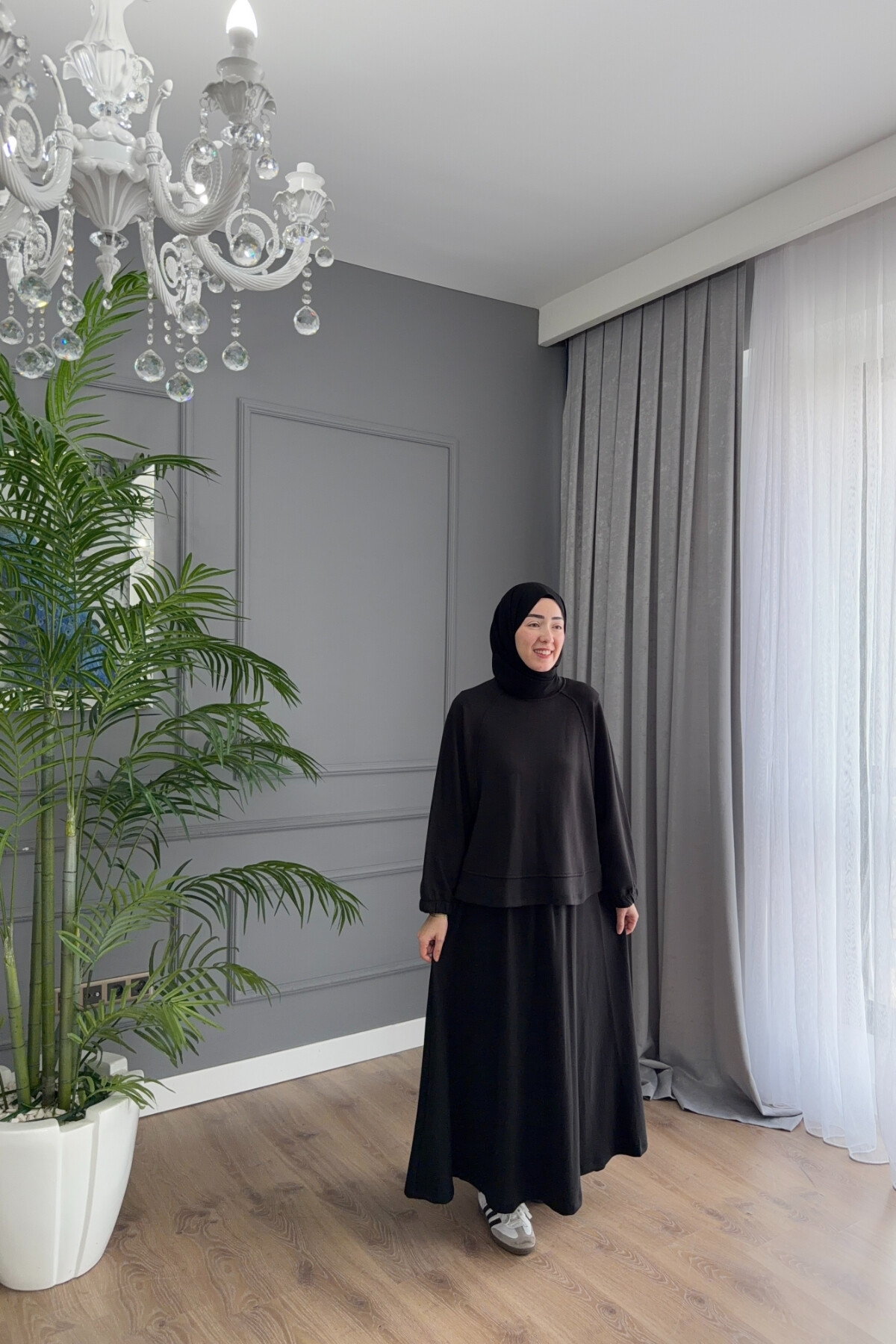 OYSHO ETEKLİ TAKIM 3048 SİYAH