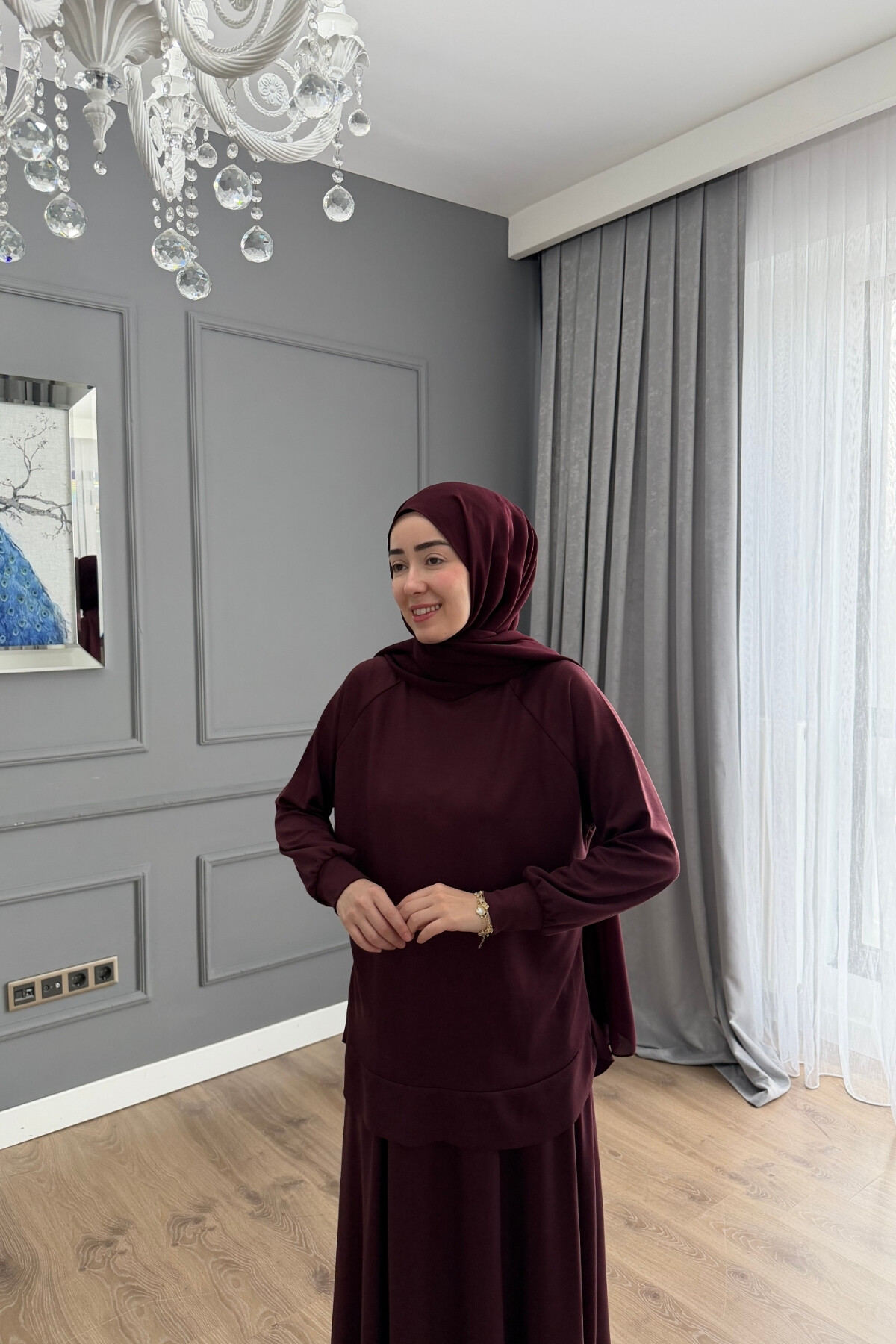 OYSHO ETEKLİ TAKIM 4400 BORDO