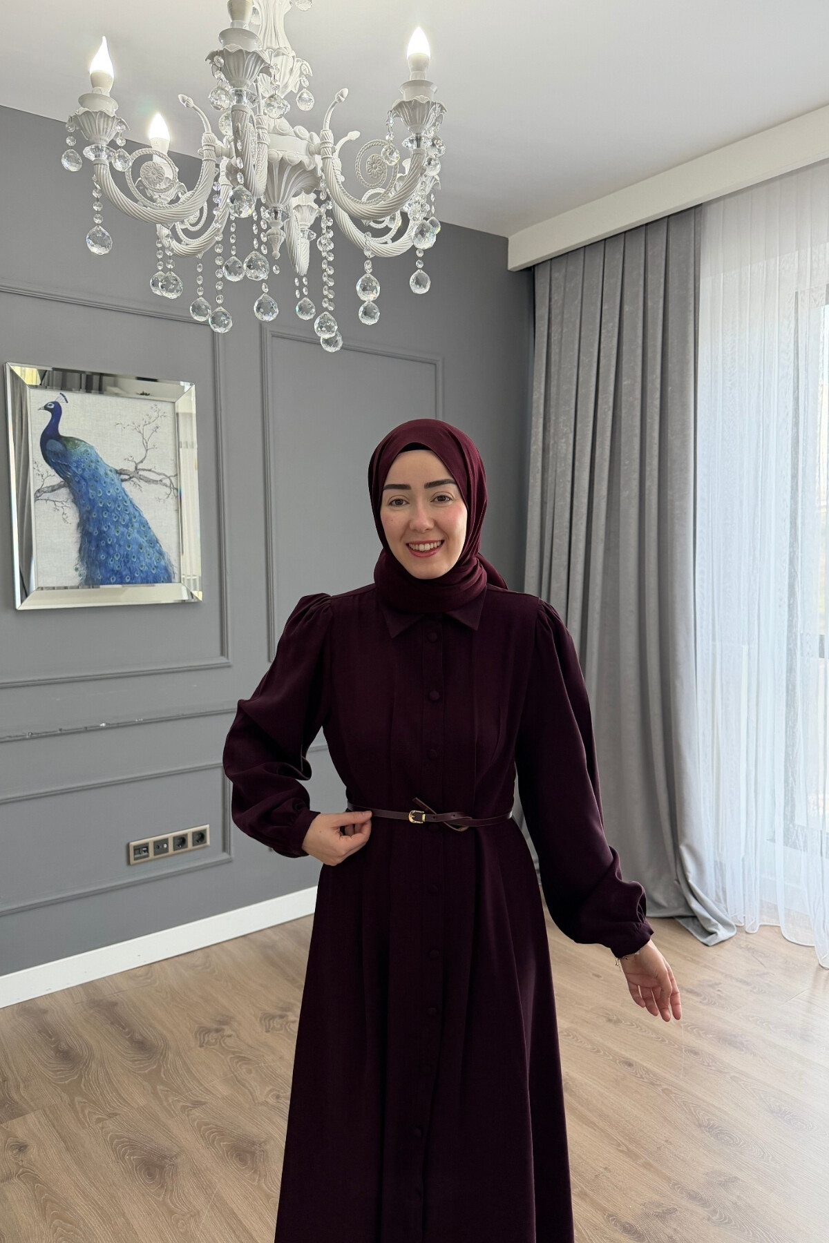 QUPRA TENSEL ELBİSE BORDO