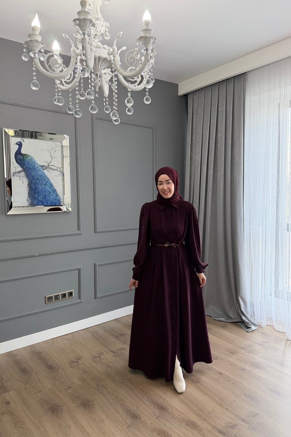 QUPRA TENSEL ELBİSE BORDO