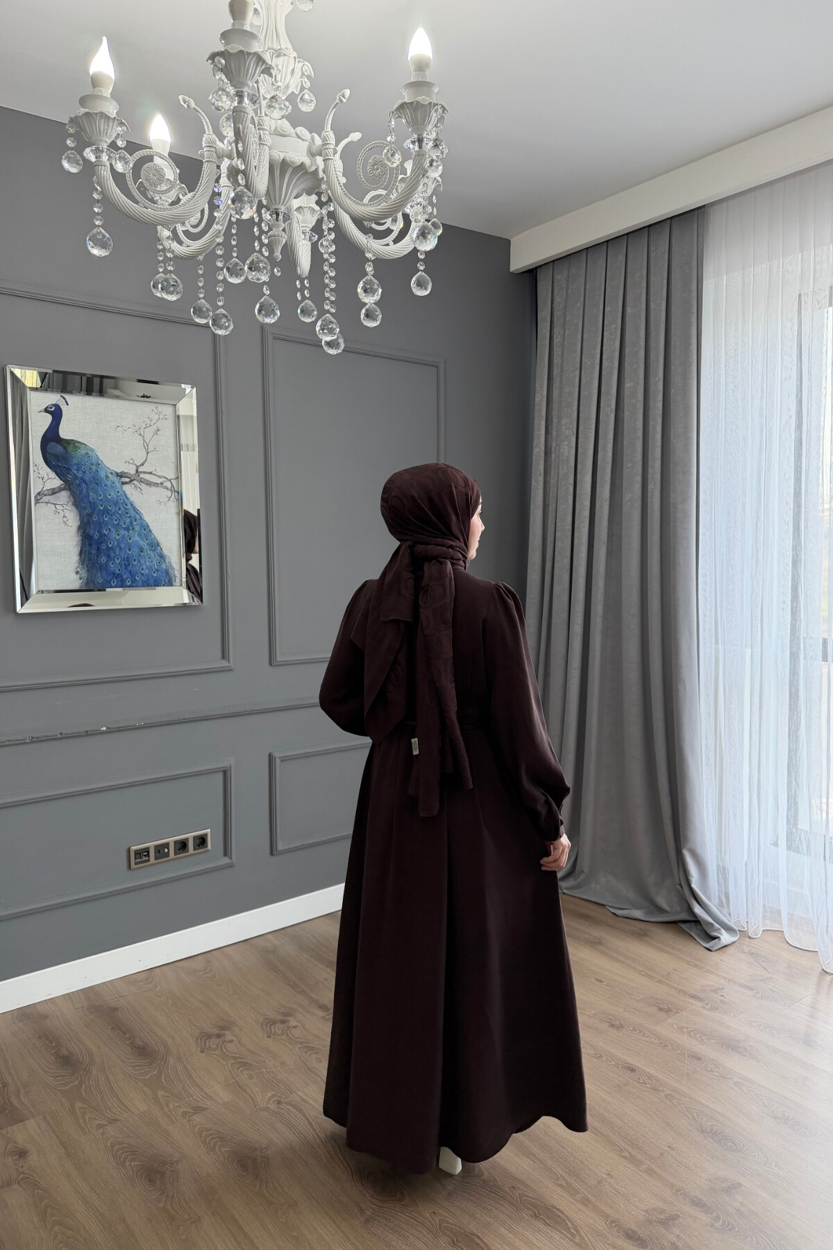 QUPRA TENSEL ELBİSE KAHVE