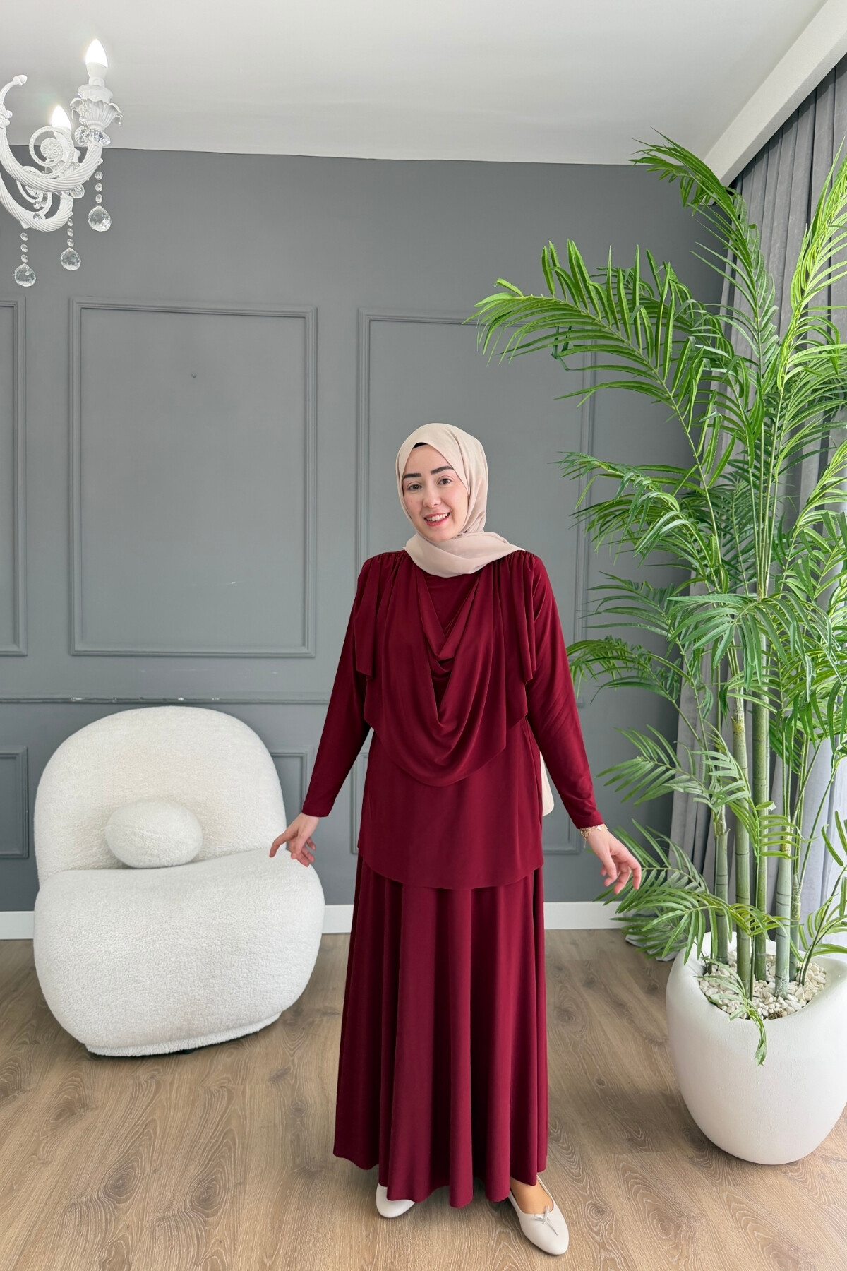 SANDY ETEK TAKIM ÖNÜ BÜZGÜLÜ 4250 BORDO