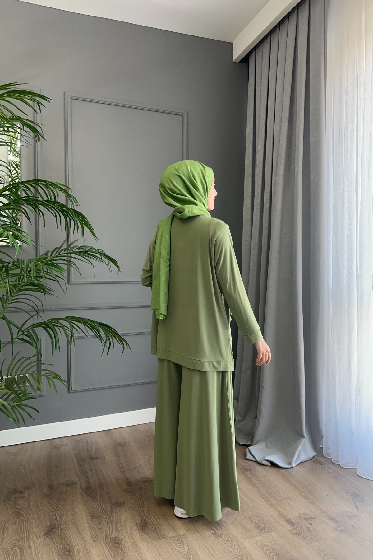 Sandy Pantalon Fresh Takım 4206 Çağla