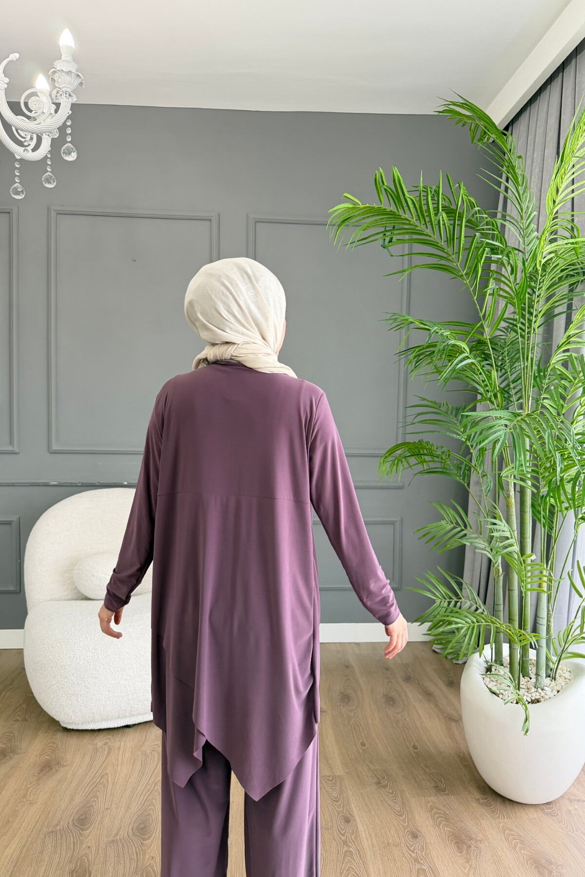 Sandy Pantalon Takım Ön Büzgü Detaylı 4201 GÜL