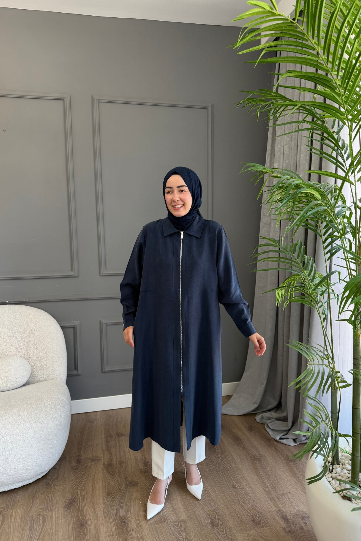 TENSEL KUMAŞ FERMUARLI KAP 5674 LACİVERT