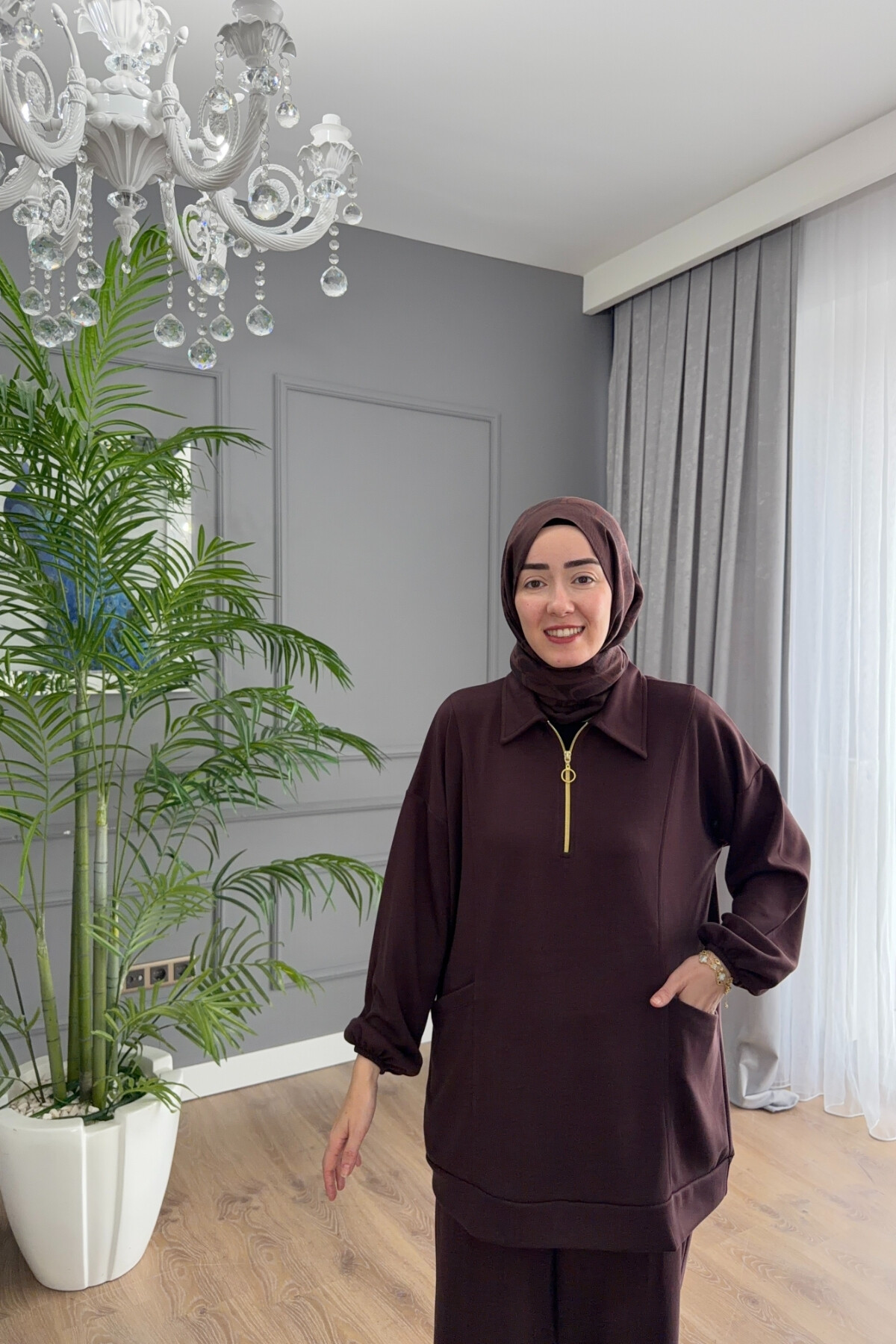 TORBA CEPLİ OYSHO TAKIM 4408 KAHVE