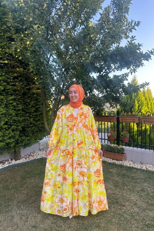 AFİFE MODEL MANGO KUMAŞ ELBİSE