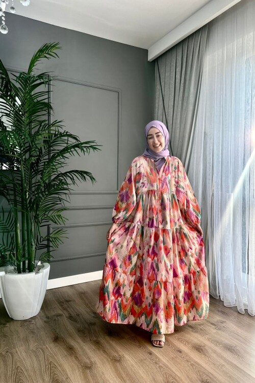 SOFT MODEL MANGO KUMAŞ ELBİSE PEMBE