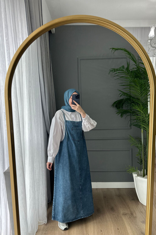 ASKILI KOT JİLE MAVİ