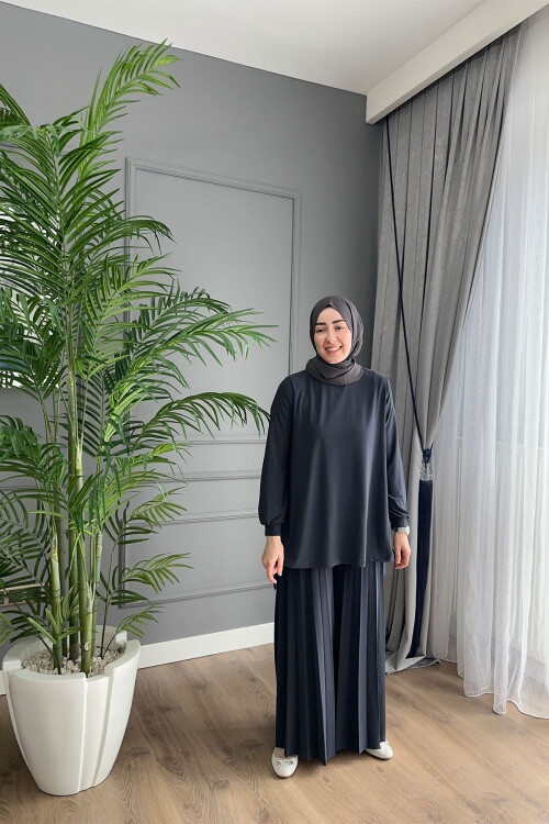 BERİLYUM PİLİSELİ PANTOLON TAKIM 5033 ANTRASİT