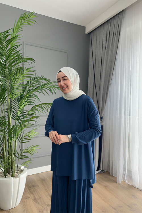 BERİLYUM PİLİSELİ PANTOLON TAKIM 5033 İNDİGO