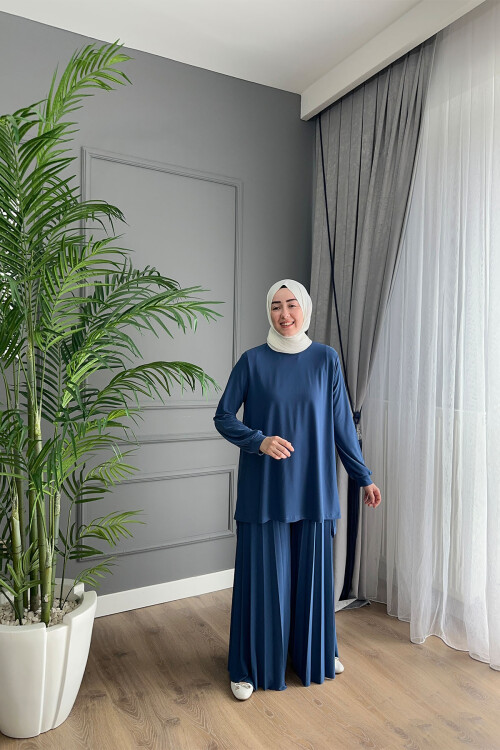 BERİLYUM PİLİSELİ PANTOLON TAKIM 5033 İNDİGO