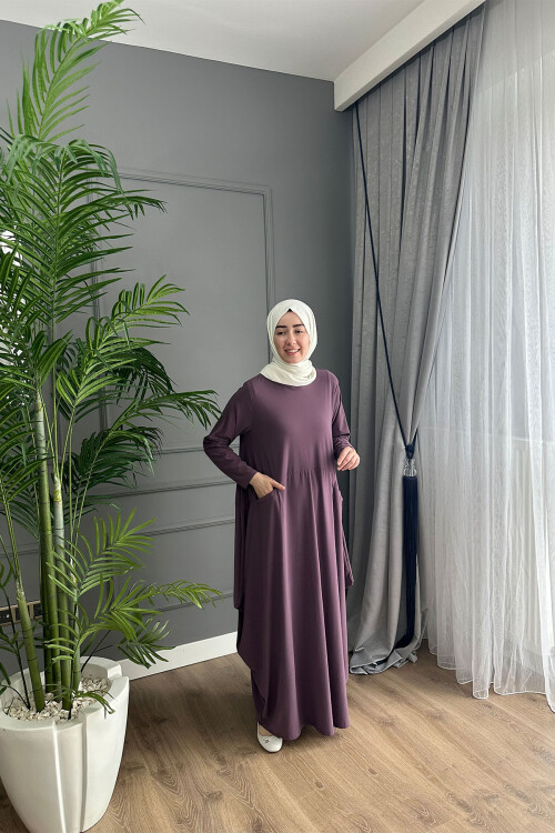 BODRUM CEPLİ ELBİSE 1686 GÜL