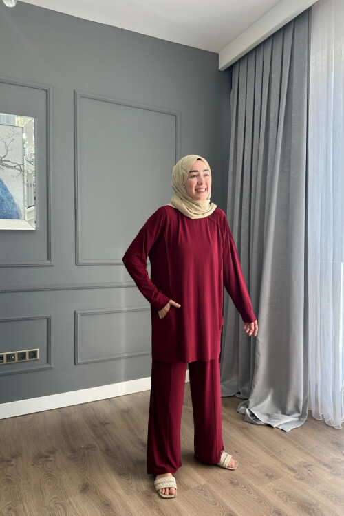 EFLİN SANDY PANTALON TAKIM 4002 BORDO