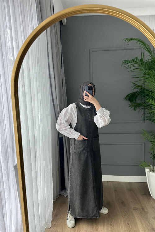 Füme Kot Jile Çift Cep