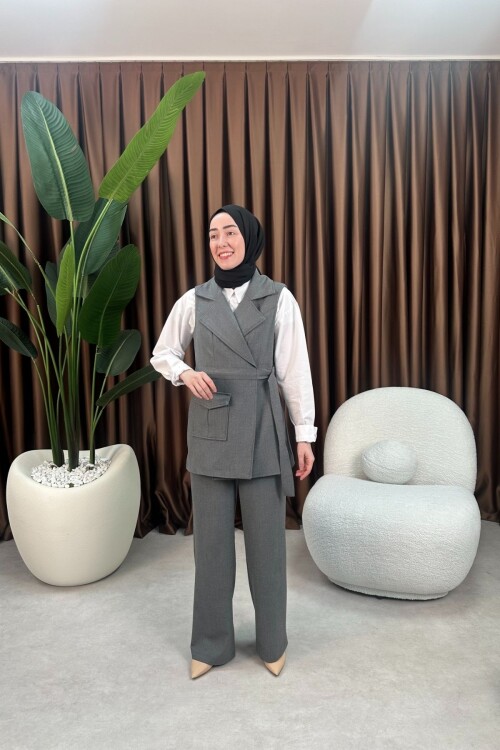 GOFRE YELEKLİ TAKIM 3043 ANTRASİT