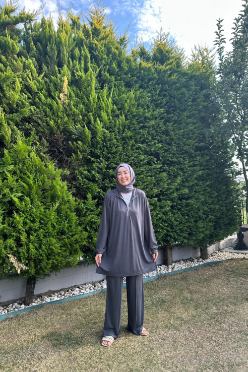 İNCİ MODEL FERMUARLI OYSHO TAKIM ANTRASİT