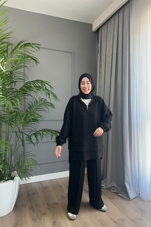 MİAMİ MODEL KALIN OYSHO TAKIM SİYAH