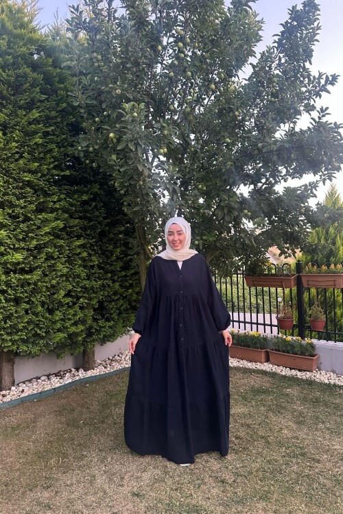 MÜSLİM KUMAŞ ELBİSE LACİVERT