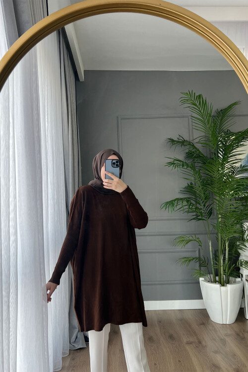 OVERSİZE TUNİK ACI KAHVE 3399