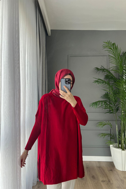 OVERSİZE TUNİK KIRMIZI 3399
