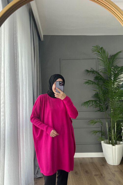 OVERSİZE TUNİK PEMBE 3399