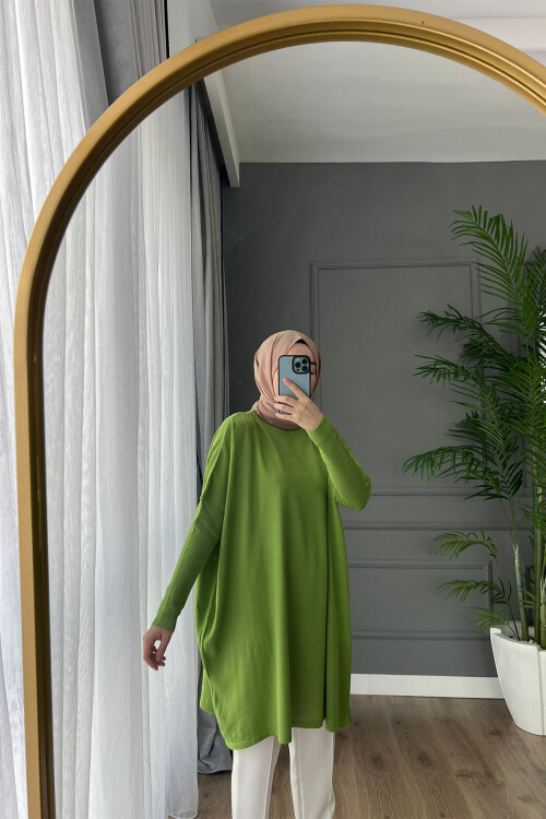 OVERSİZE TUNİK FISTIK YEŞİLİ 3399