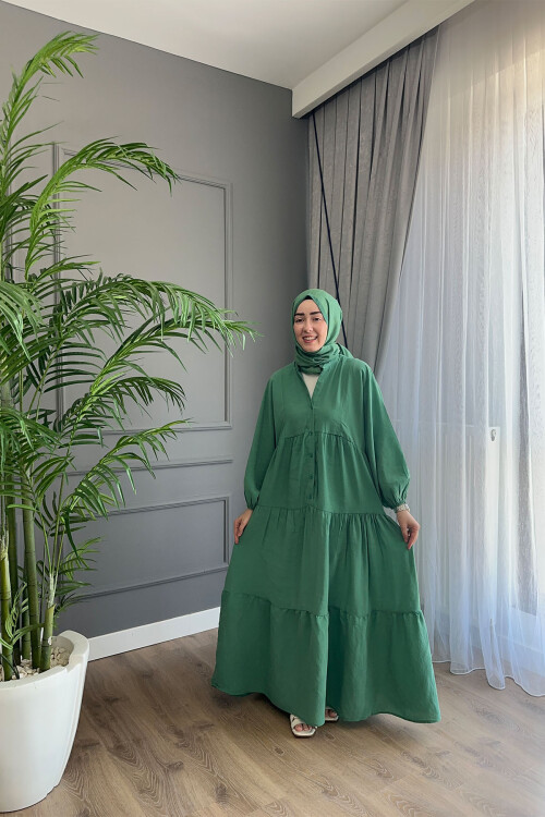 OVERSİZE VİSCON DÜZ MODEL YEŞİL  ÖN SİPARİŞ 