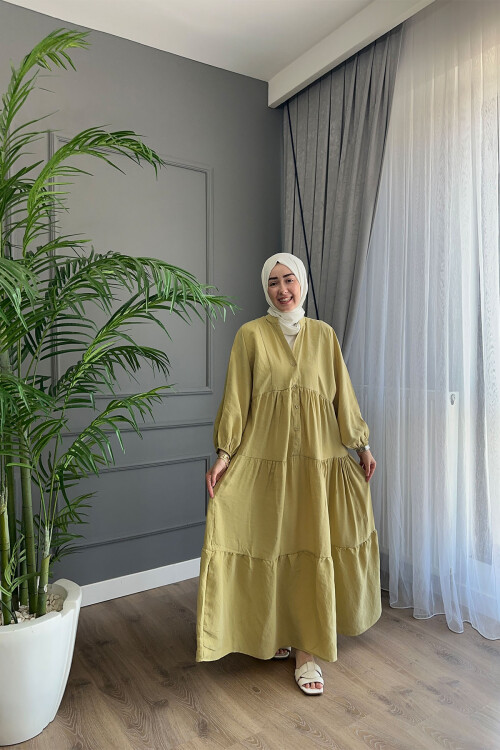 OVERSİZE VİSCON DÜZ MODEL YAĞ YEŞİLİ  ÖN SİPARİŞ